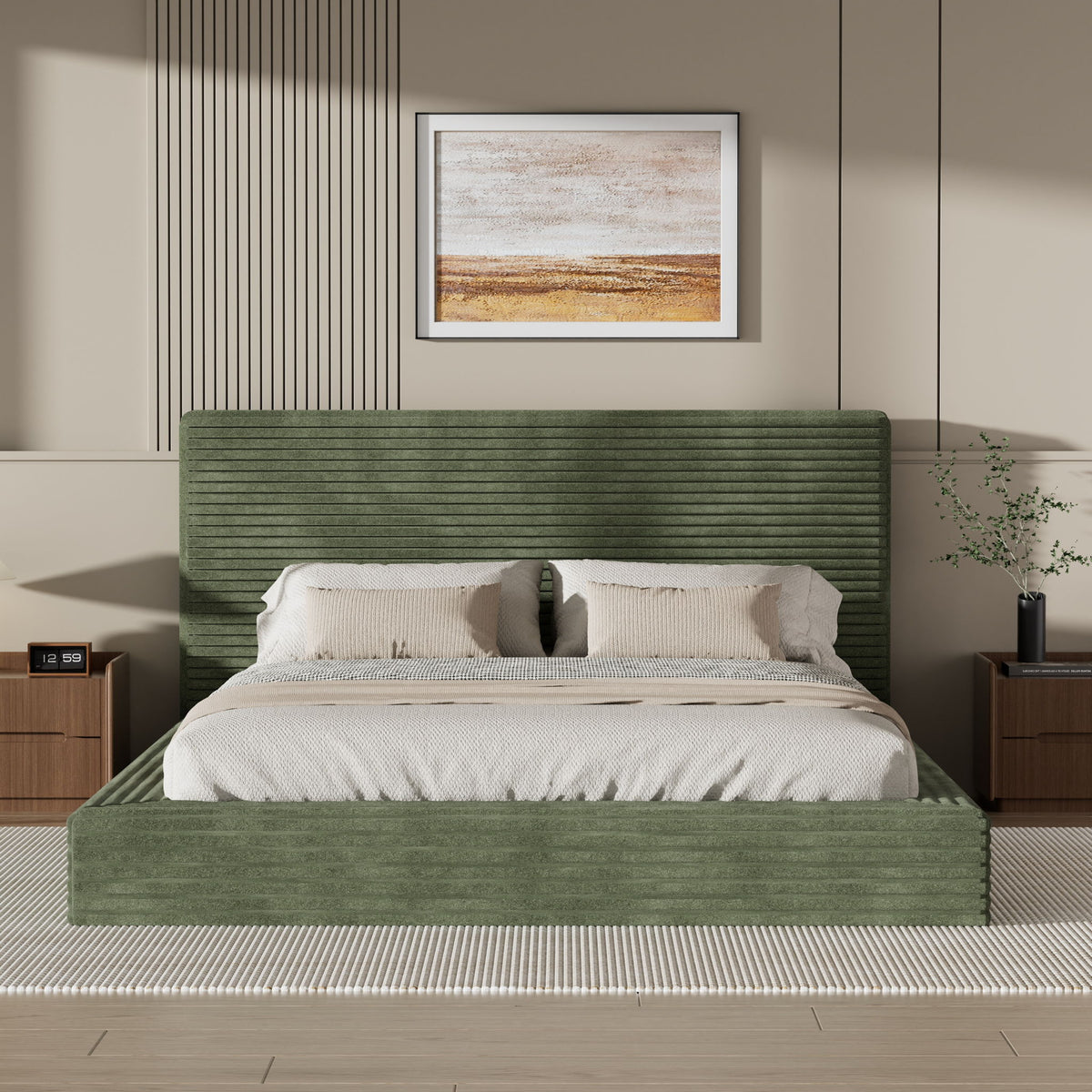 Airframe - Upholstered Bed Frame, Cloud Soft Headboard