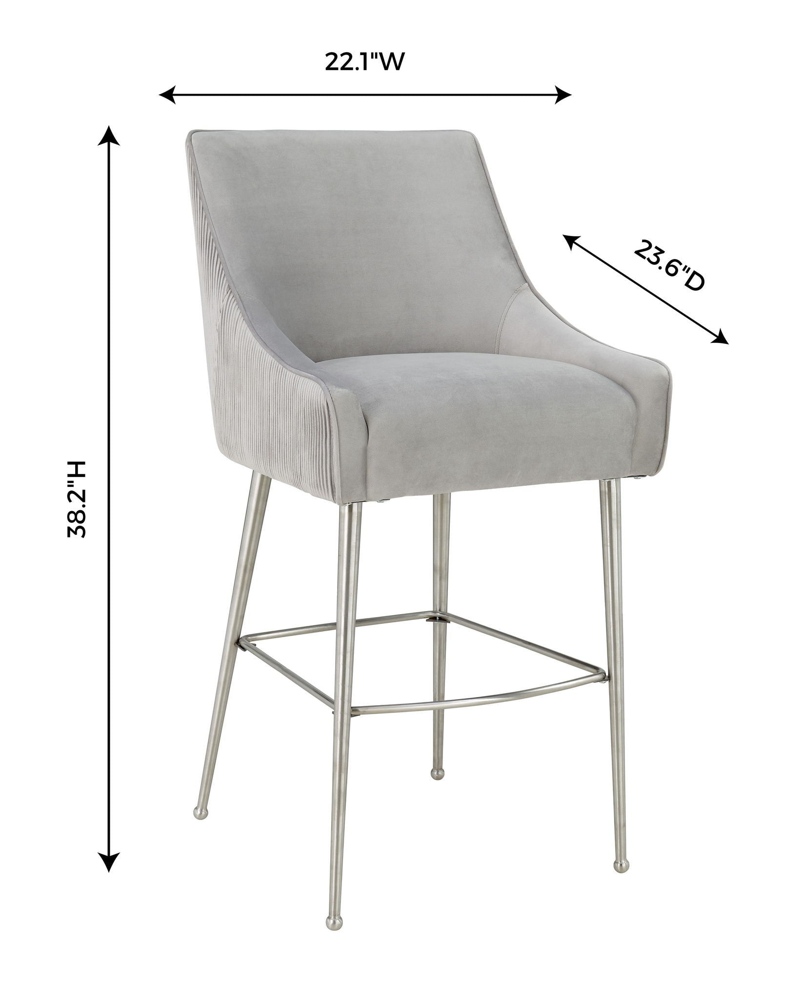 Beatrix - Pleated Velvet Stool