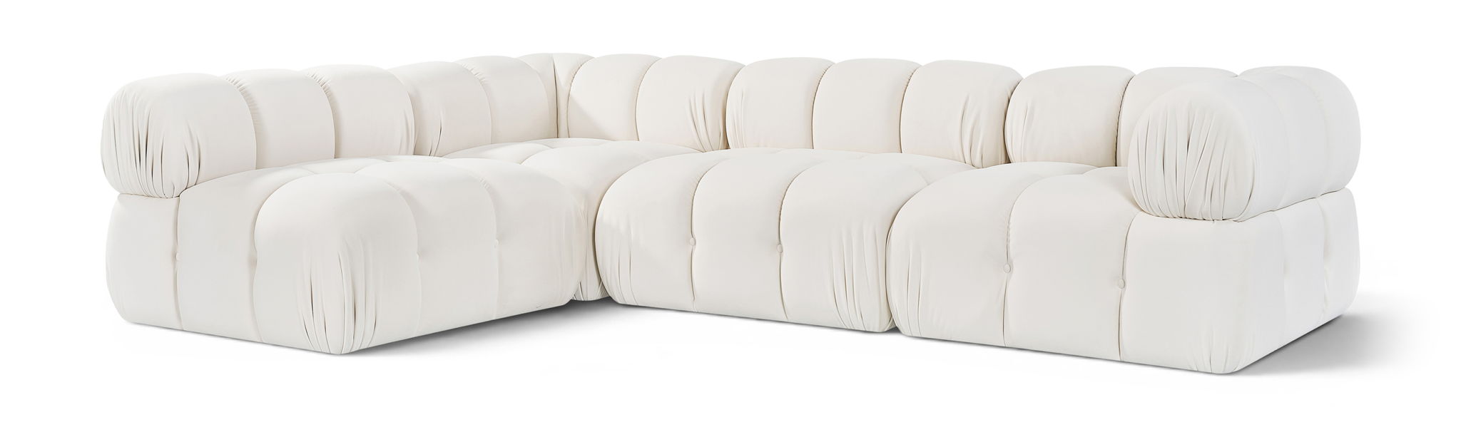 Orin - Fabric Velvet 4 Piece Modular Sectional