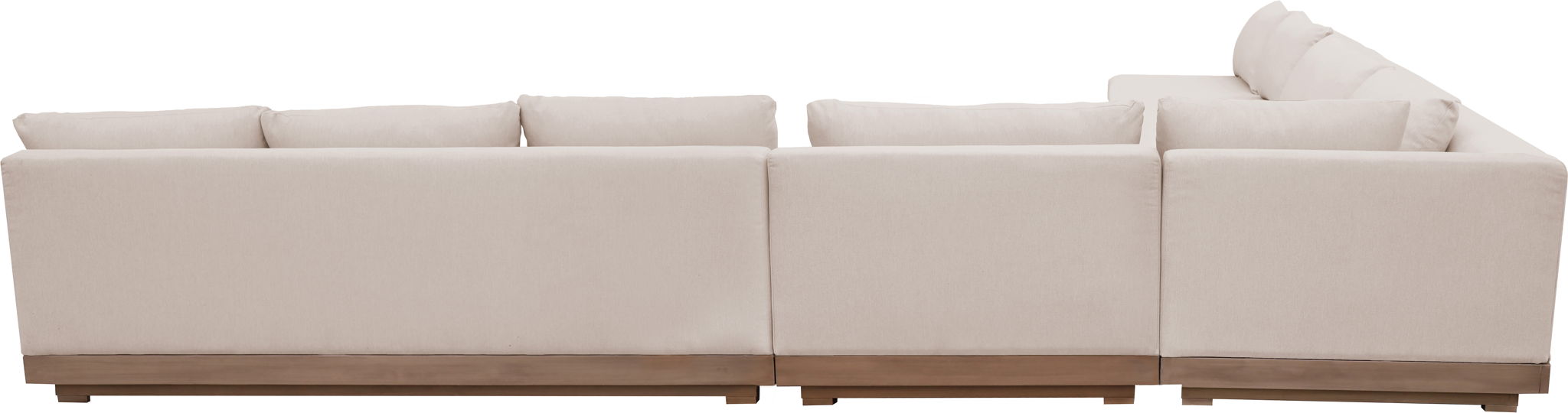 Solace - Olefin Fabric 5 Piece Outdoor Patio Modular Sectional