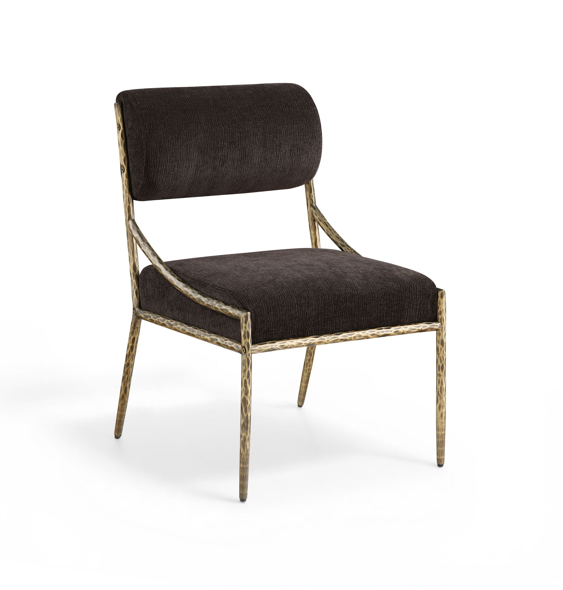Bastille - Upholstered Dining Side Chair (Set of 2) - Brass Frame
