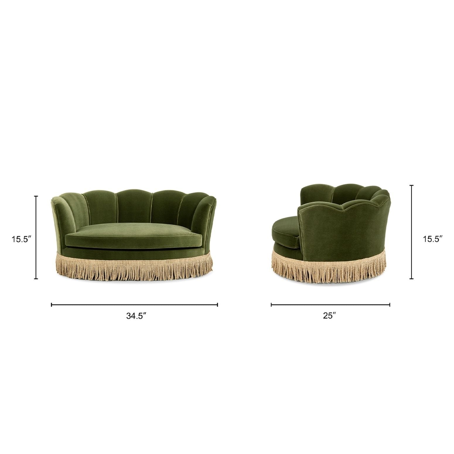 Clara - Scalloped Pet Sofa Bed