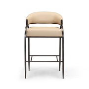 Tatum - Performance Vegan Leather Counter Stool - Taupe