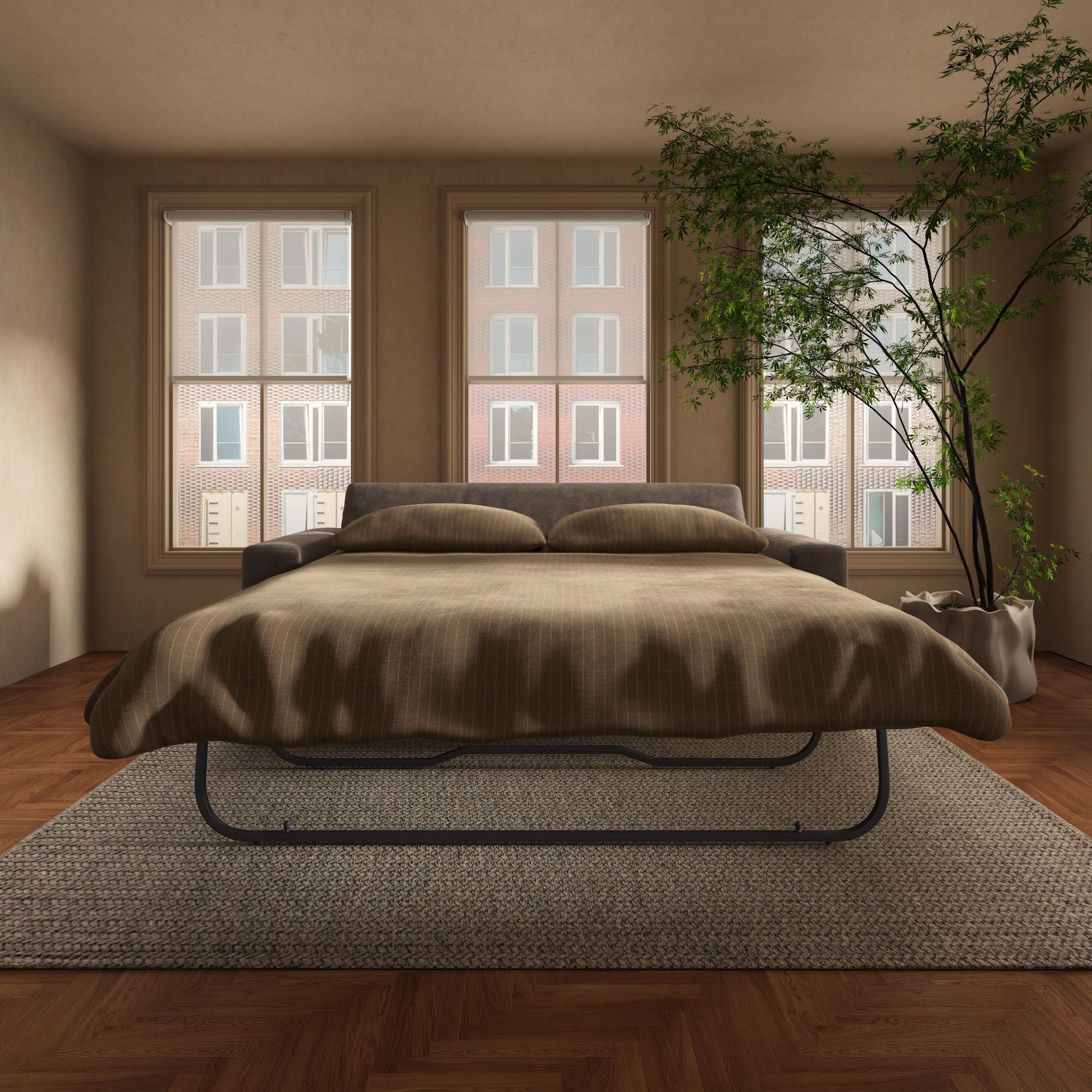 Kiran - Sleeper Sofa - Warm Charcoal