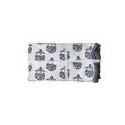Crissy - Cotton Canvas Printed Napkins (Set of 4) - Black Vintage Floral