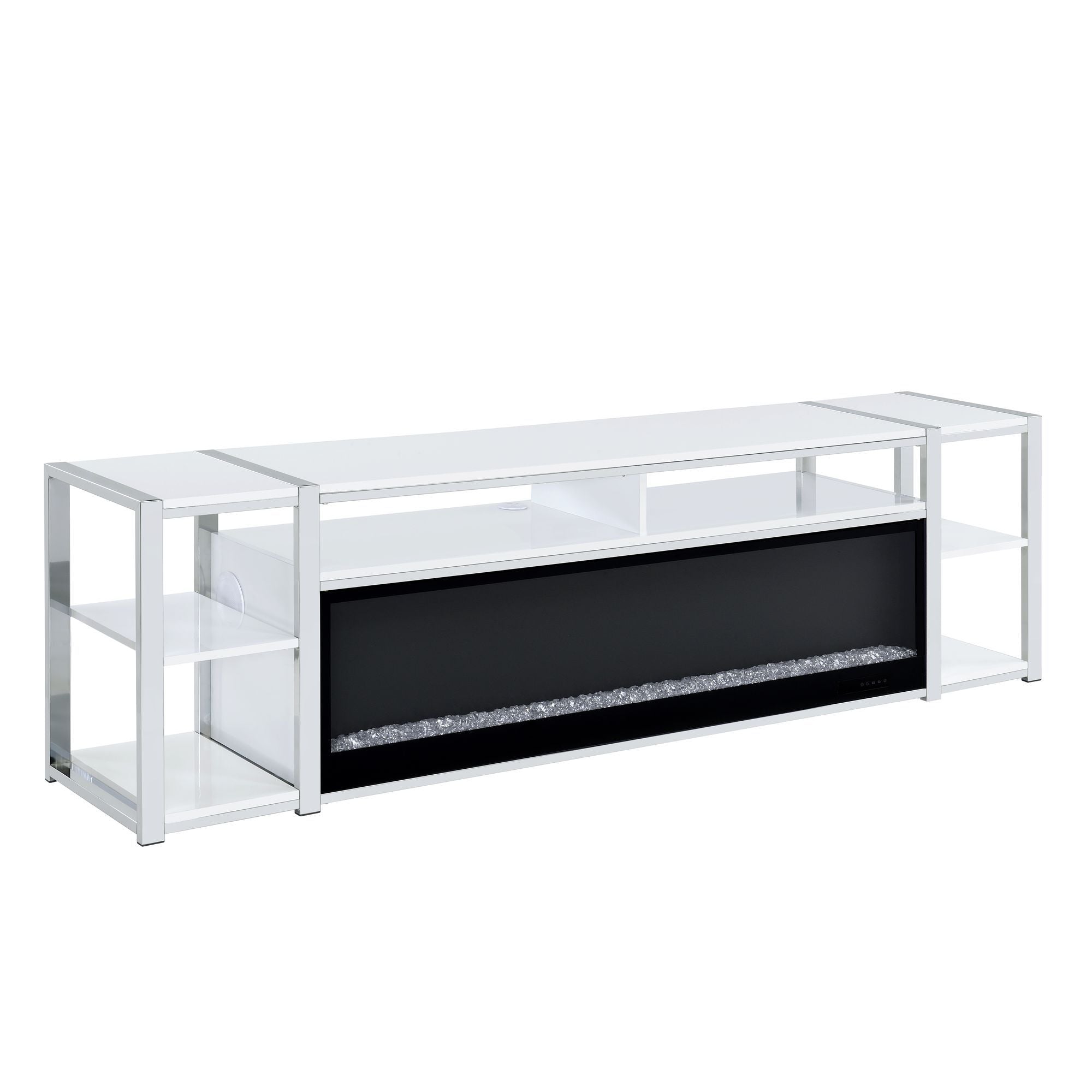 Midway - 80" TV Console With Firelight - White
