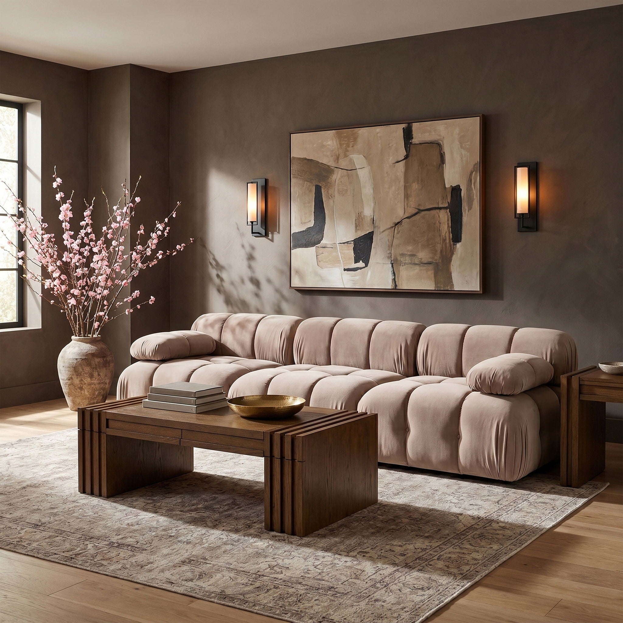 Orin - Velvet 3 Piece Modular Sofa