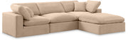 Comfy - 4 Piece Velvet Modular Sectional With Chaise