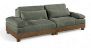 Turin - Chenille Fabric Upholstered Modular Sectional - Green