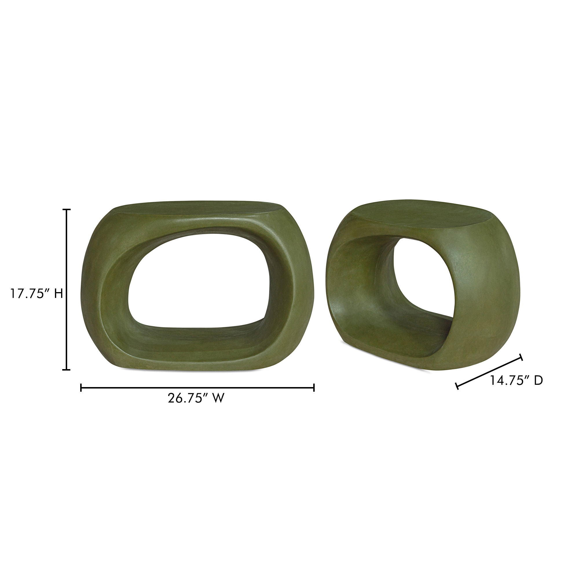 Albers - Outdoor Stool - Dark Green
