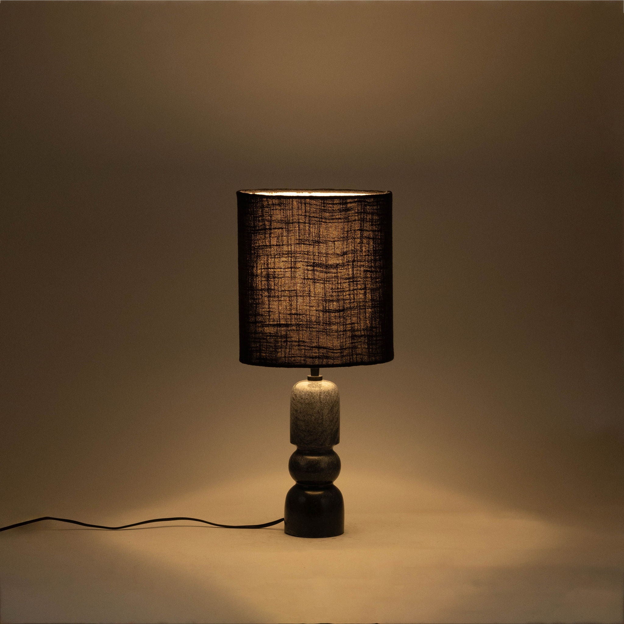Paros - Base And Linen Textured Fabric Shade Table Lamp