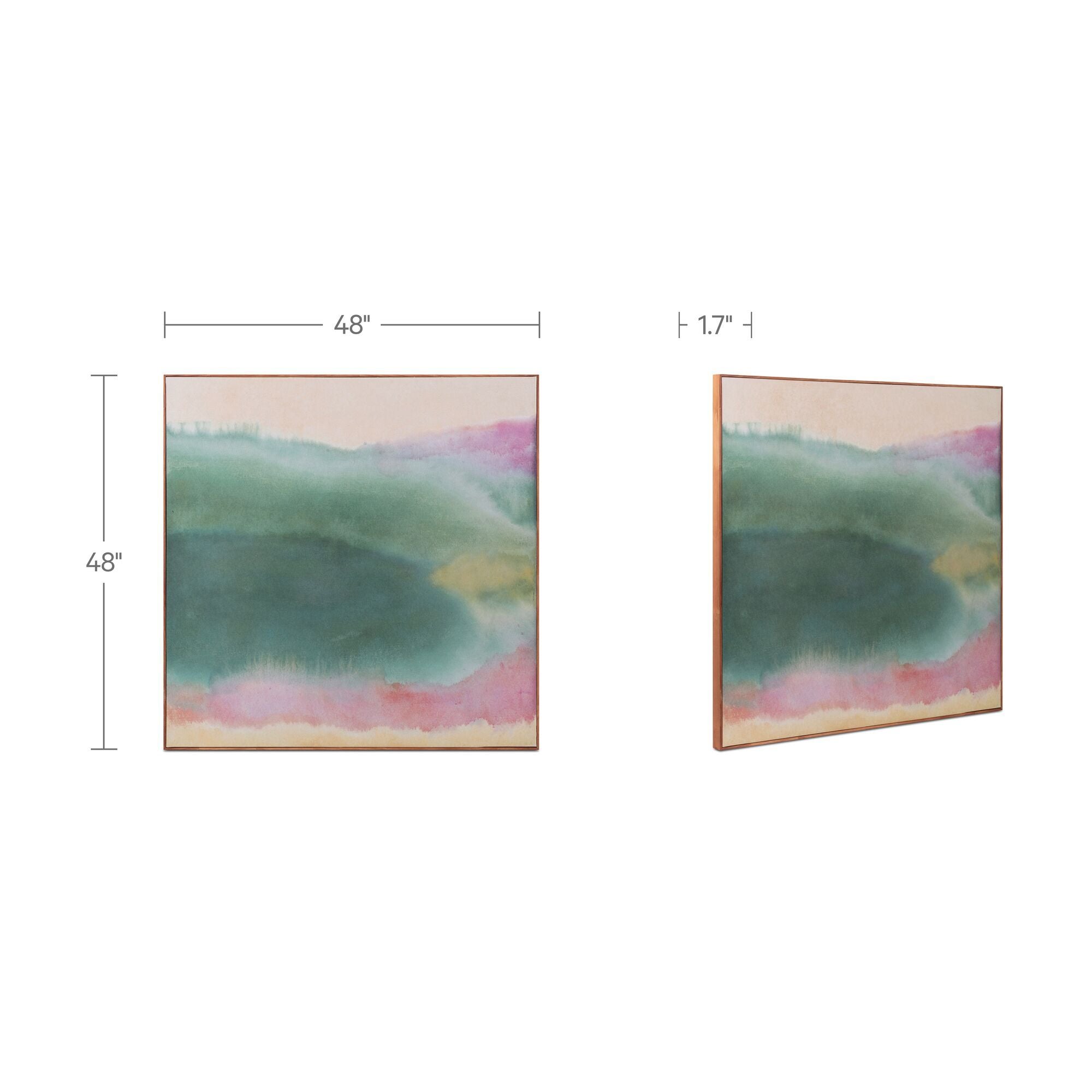 Lotus - Framed Painting - Multicolor