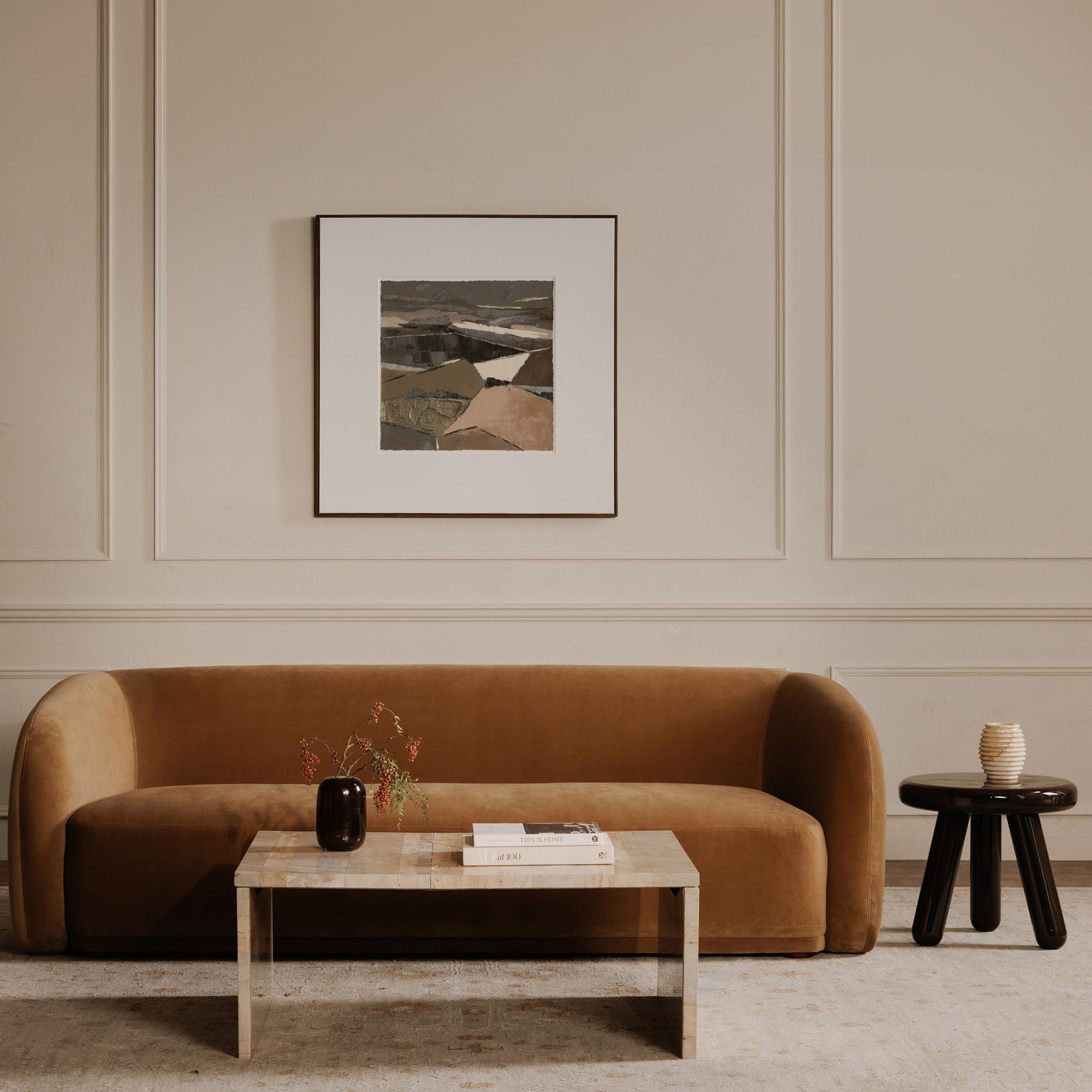 Vale - Framed Painting - Light Brown