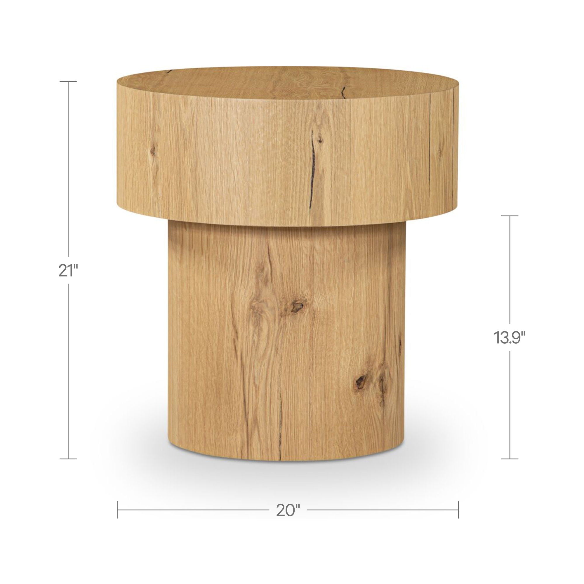 Corey - Side Table - Rustic Oak