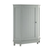 Triangle Corner Bathroom Cabinet With Adjustable Shelf, Storage Unit - Gray