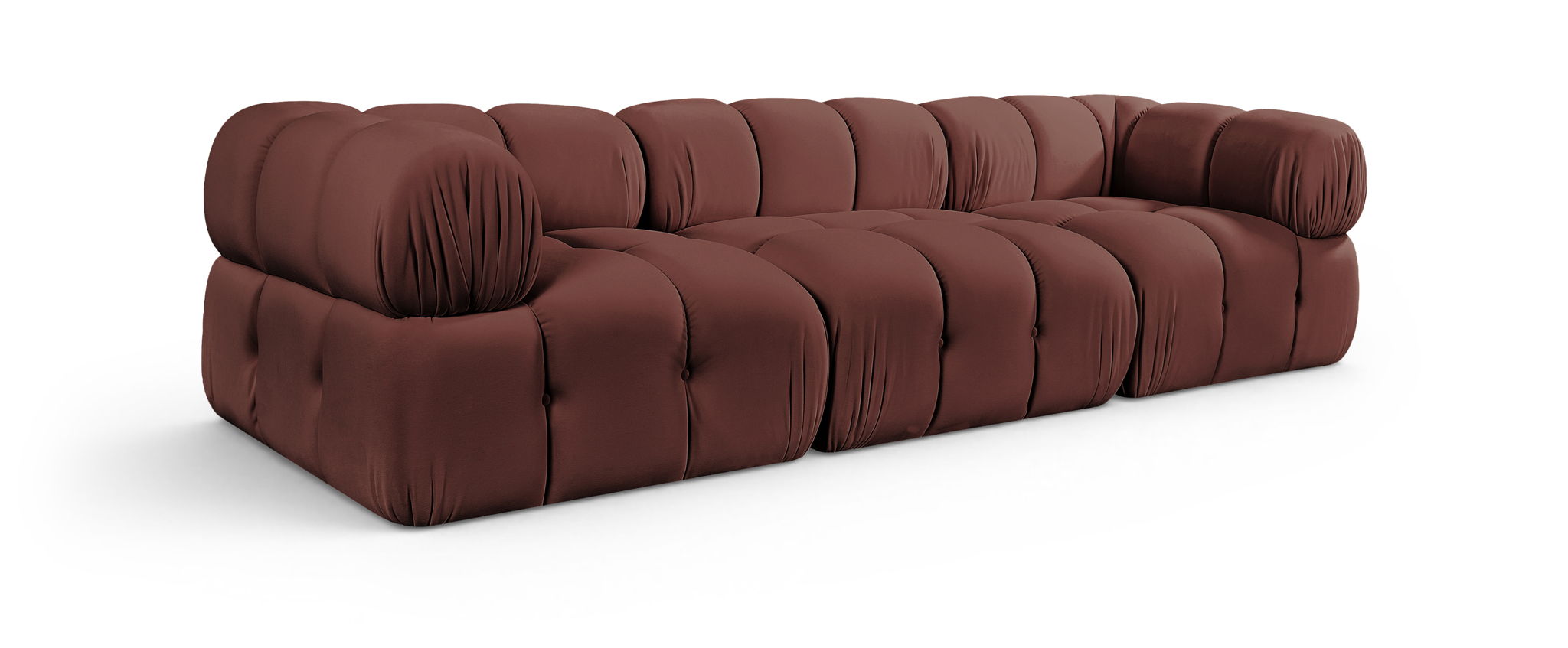 Orin - Velvet Performance Fabric Upholstered 3 Piece Modular Sofa