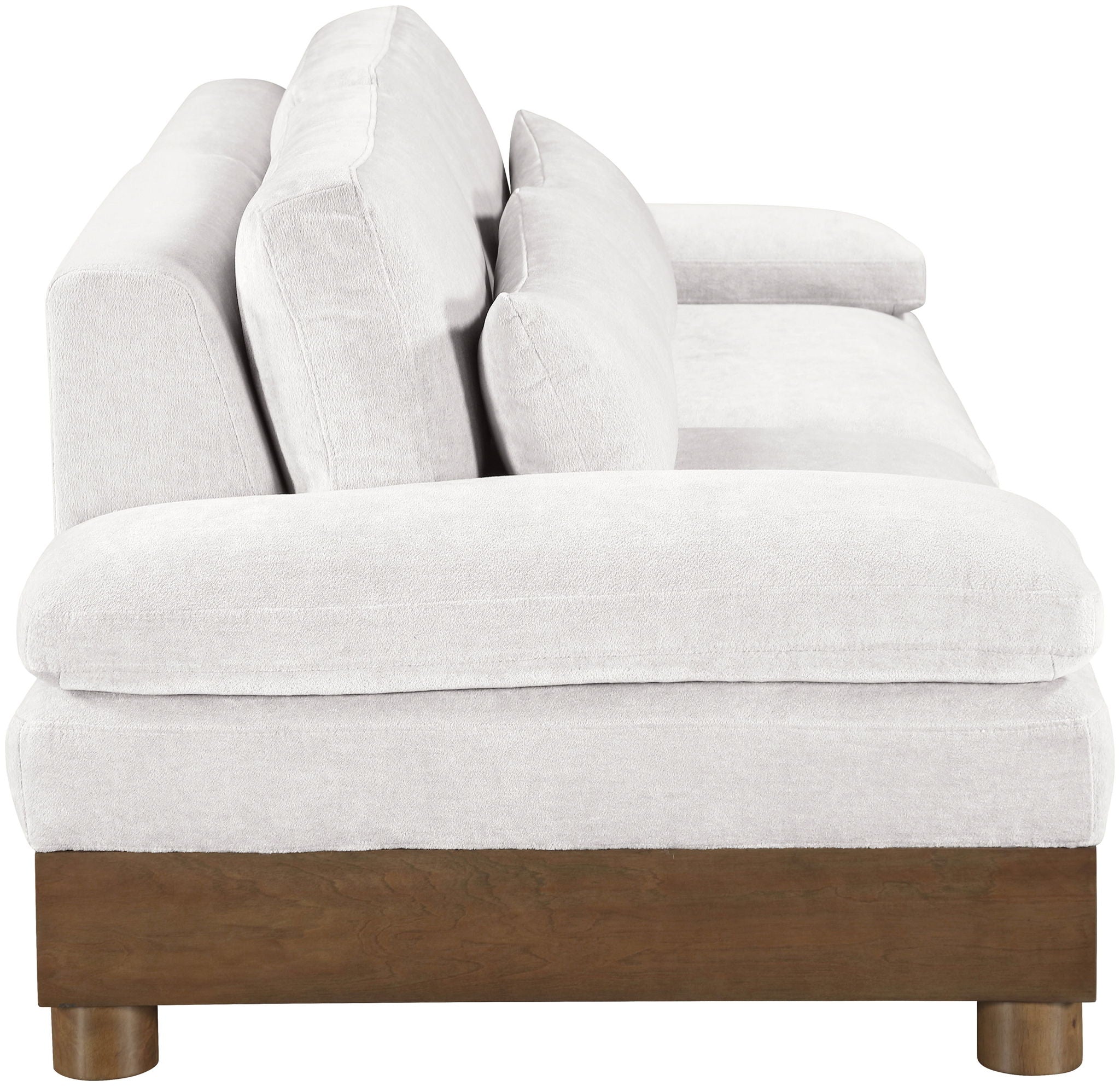 Turin - Chenille Fabric Upholstered Modular Sectional - Cream