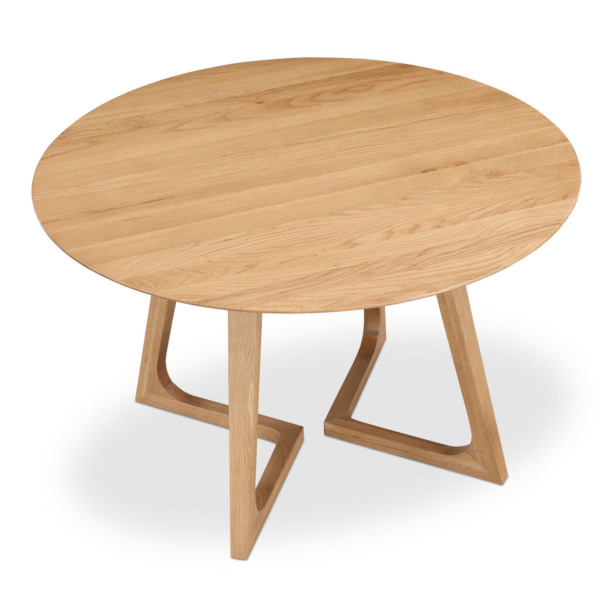 Godenza - Round Dining Table - Light Brown / Oak