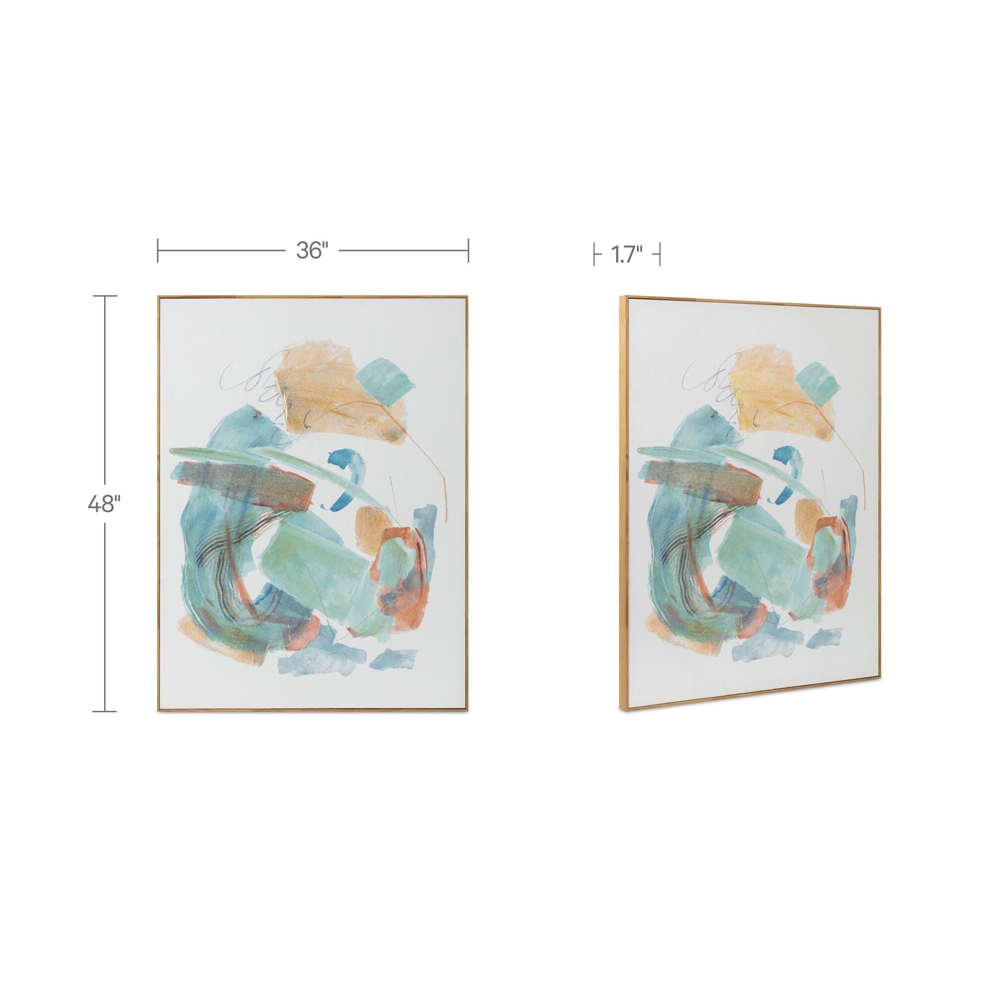 Prose - Framed Painting - Multicolor
