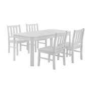 Travis Youth - 5 Piece Dining Set With Table And 4 Chairs - White