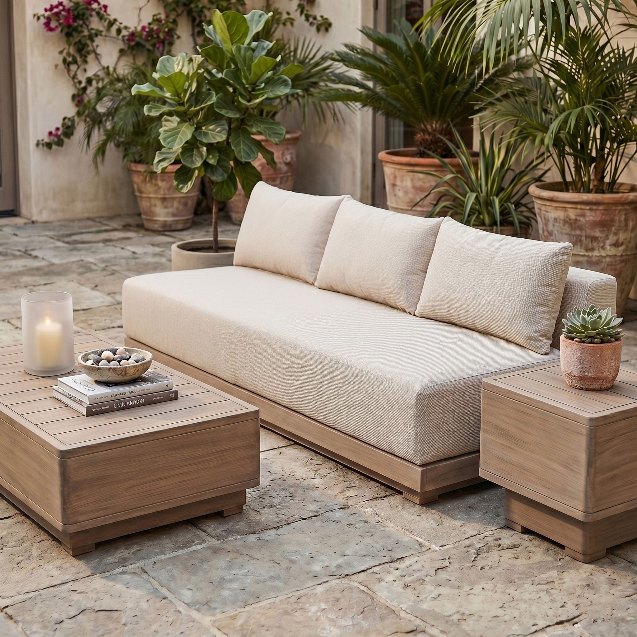 Solace - Olefin Performance Fabric Outdoor Patio Modular Sofa