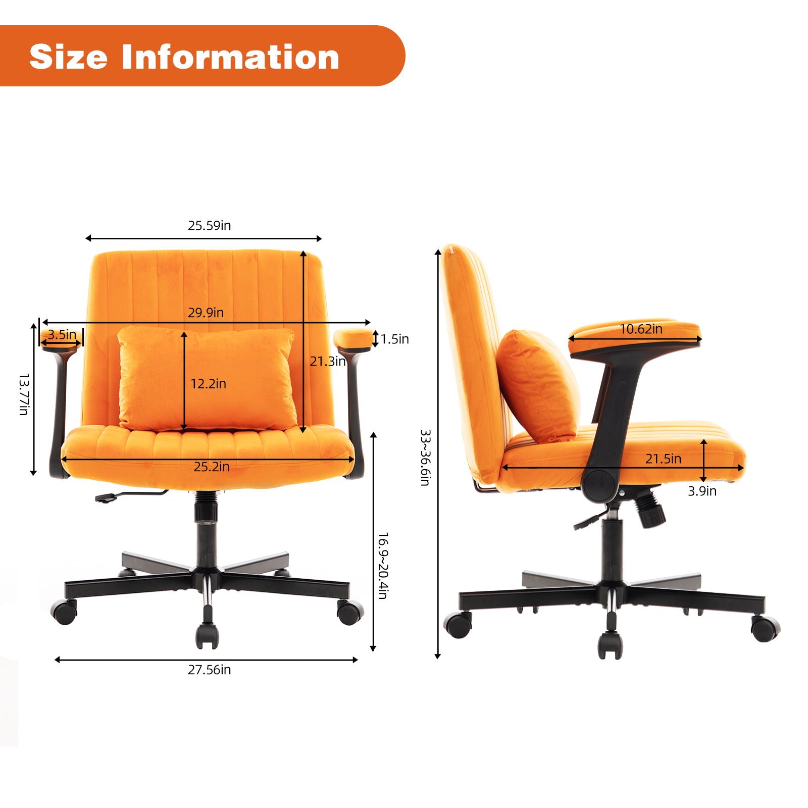 Criss Cross Armrest Office Chair With Wheels