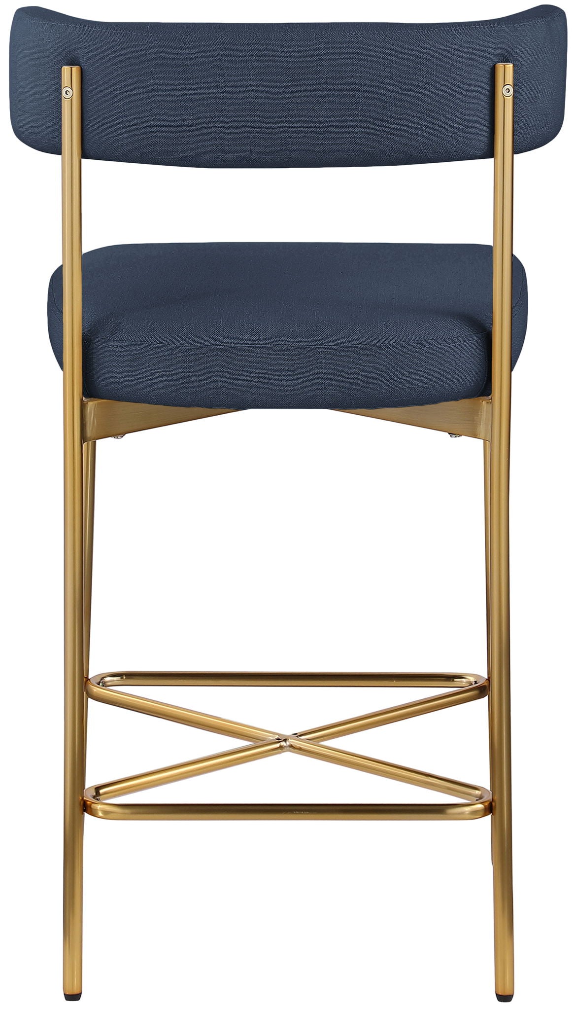 Rivage - Durable Stool With Gold Frame (Set of 2)