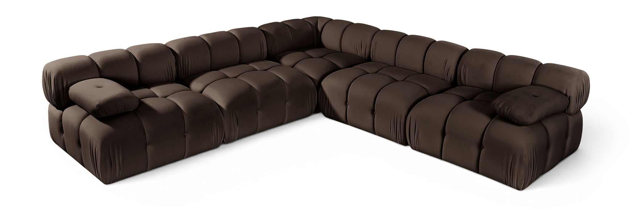 Orin - Velvet Fabric 5 Piece Modular Sectional