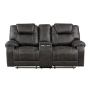 Gainesville - Double Reclining Loveseat With Center Console - Chocolate