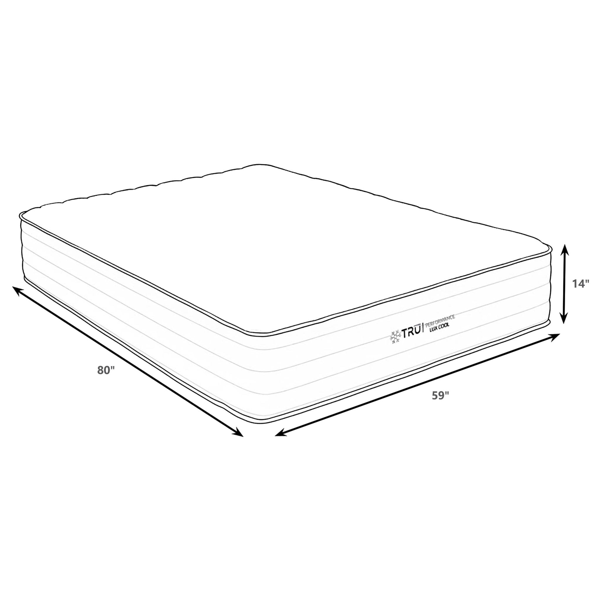 14" Cool Firm Memory Foam Hybrid Mattress With Infused Top Layer
