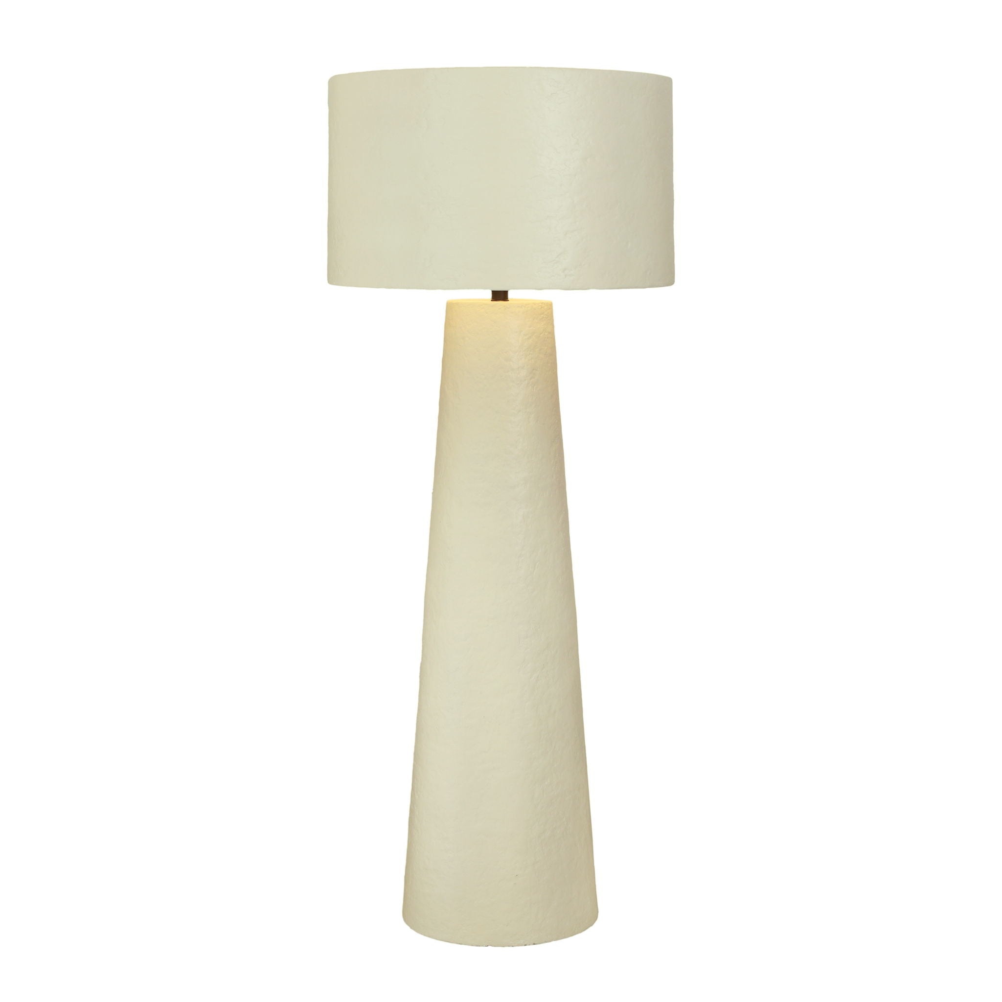 Yala - Papier Mache Floor Lamp - Cream