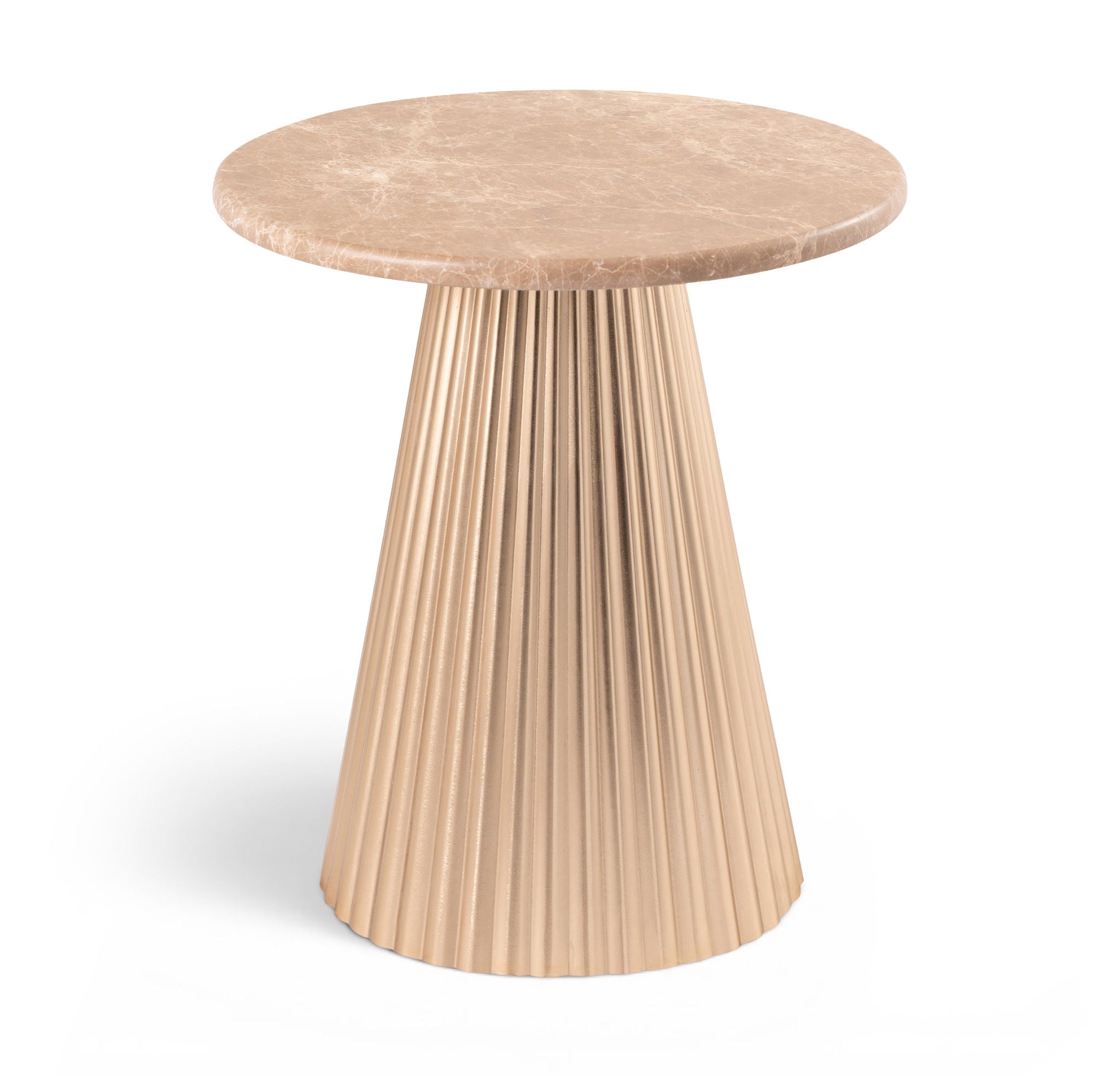 Cindra - Genuine Marble Top And Iron Base Table