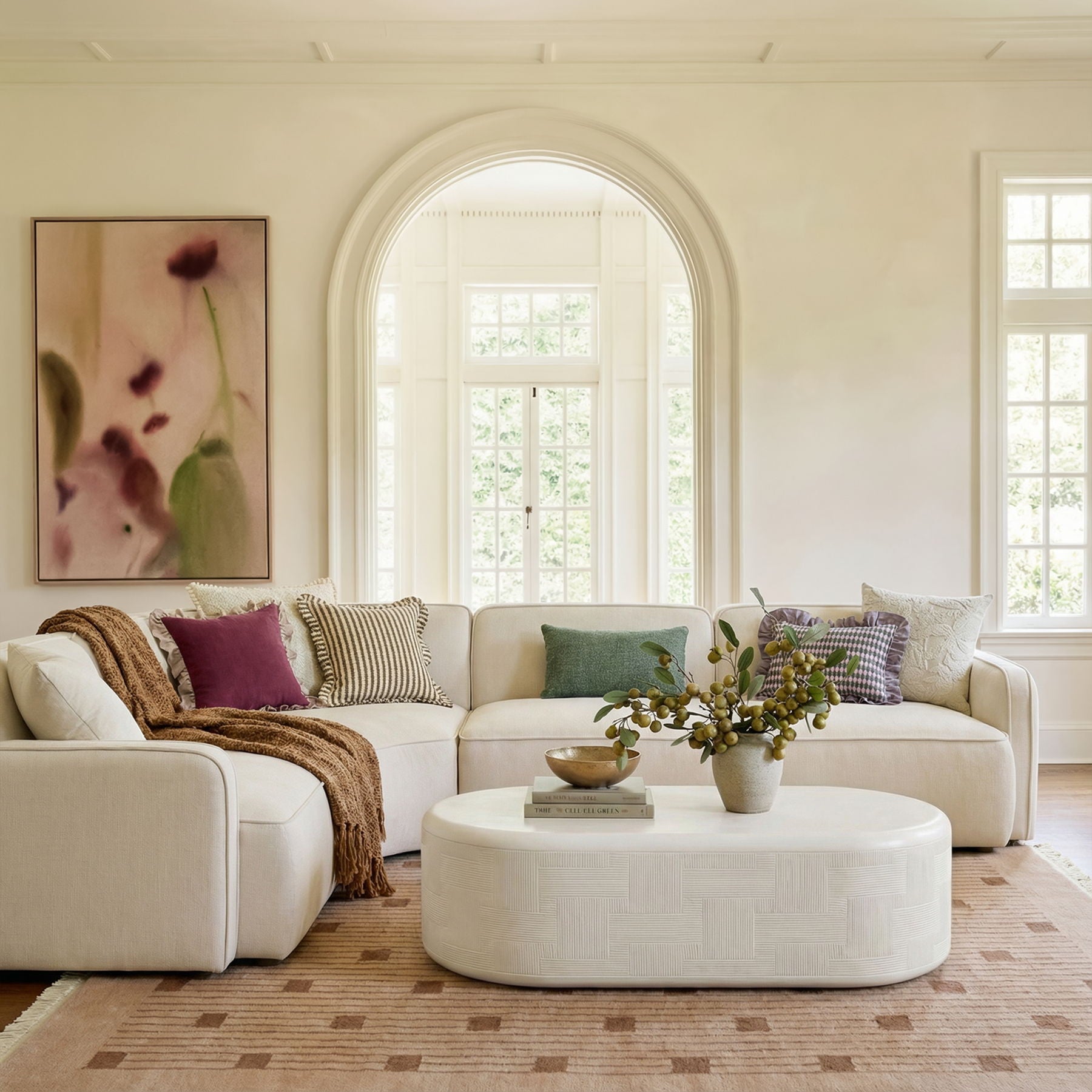 Suraya - Concrete Rounded Coffee Table