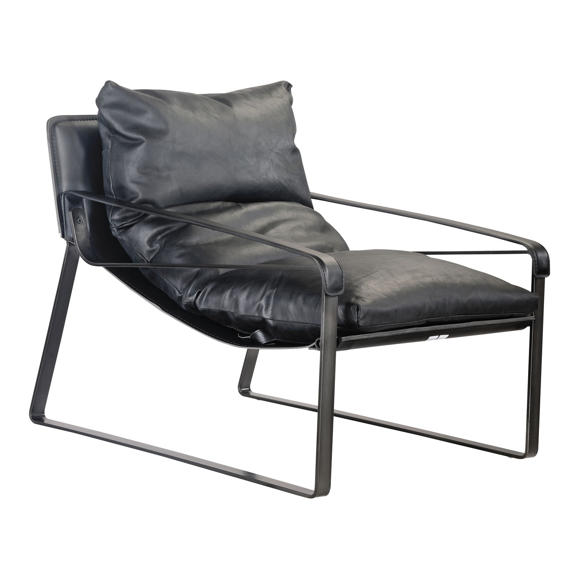 Connor - Leather Club Chair - Onyx Black