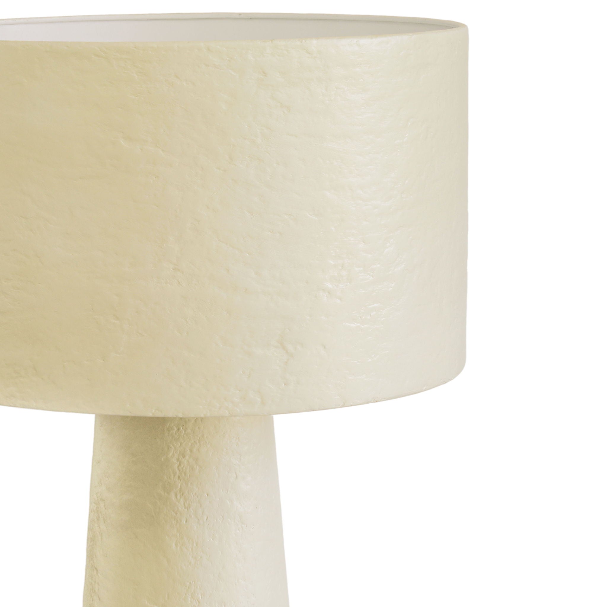 Yala - Papier Mache Floor Lamp - Cream