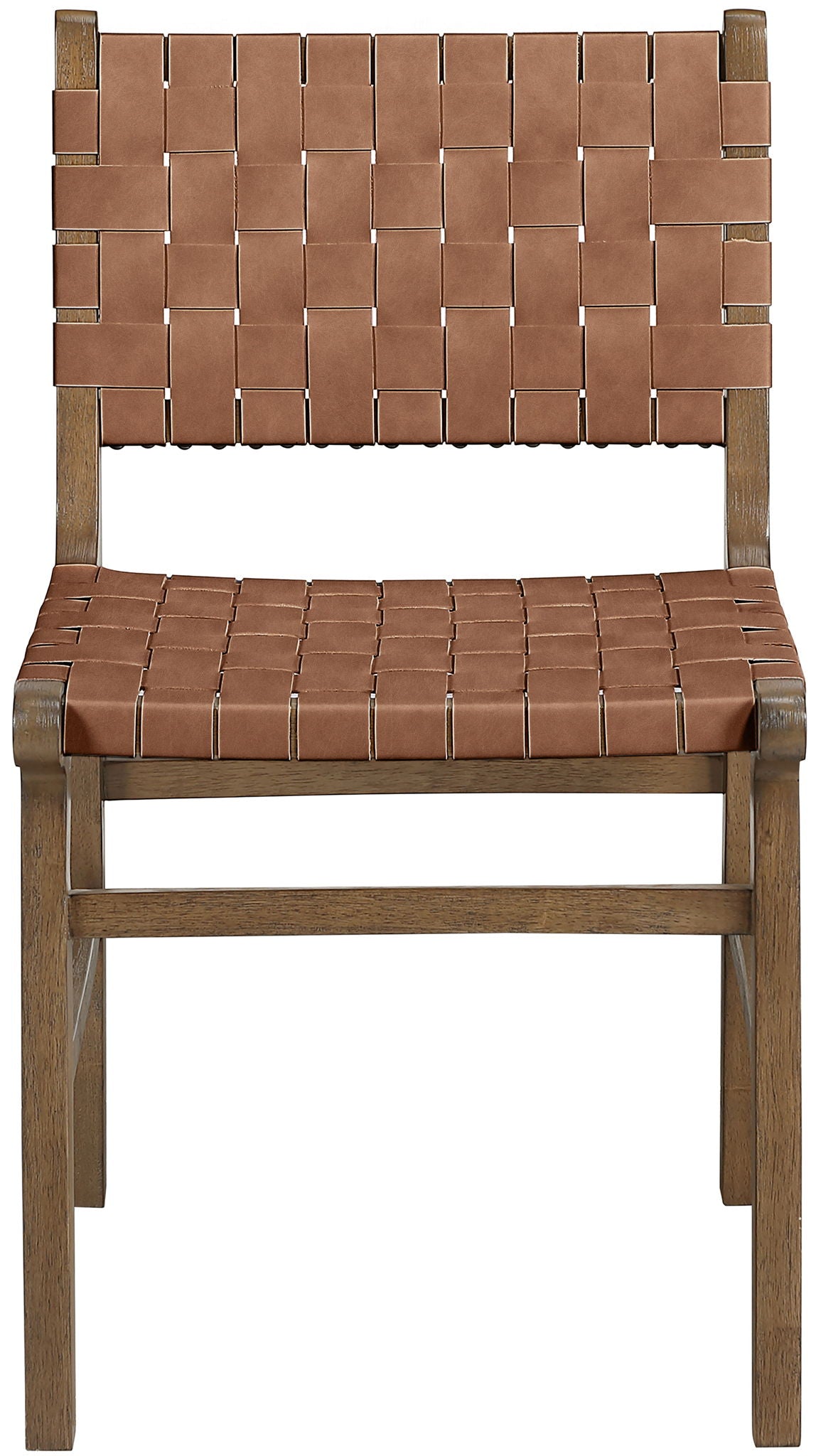 Entwine - Vegan Leather Upholstered Dining Chair - Painted Brown