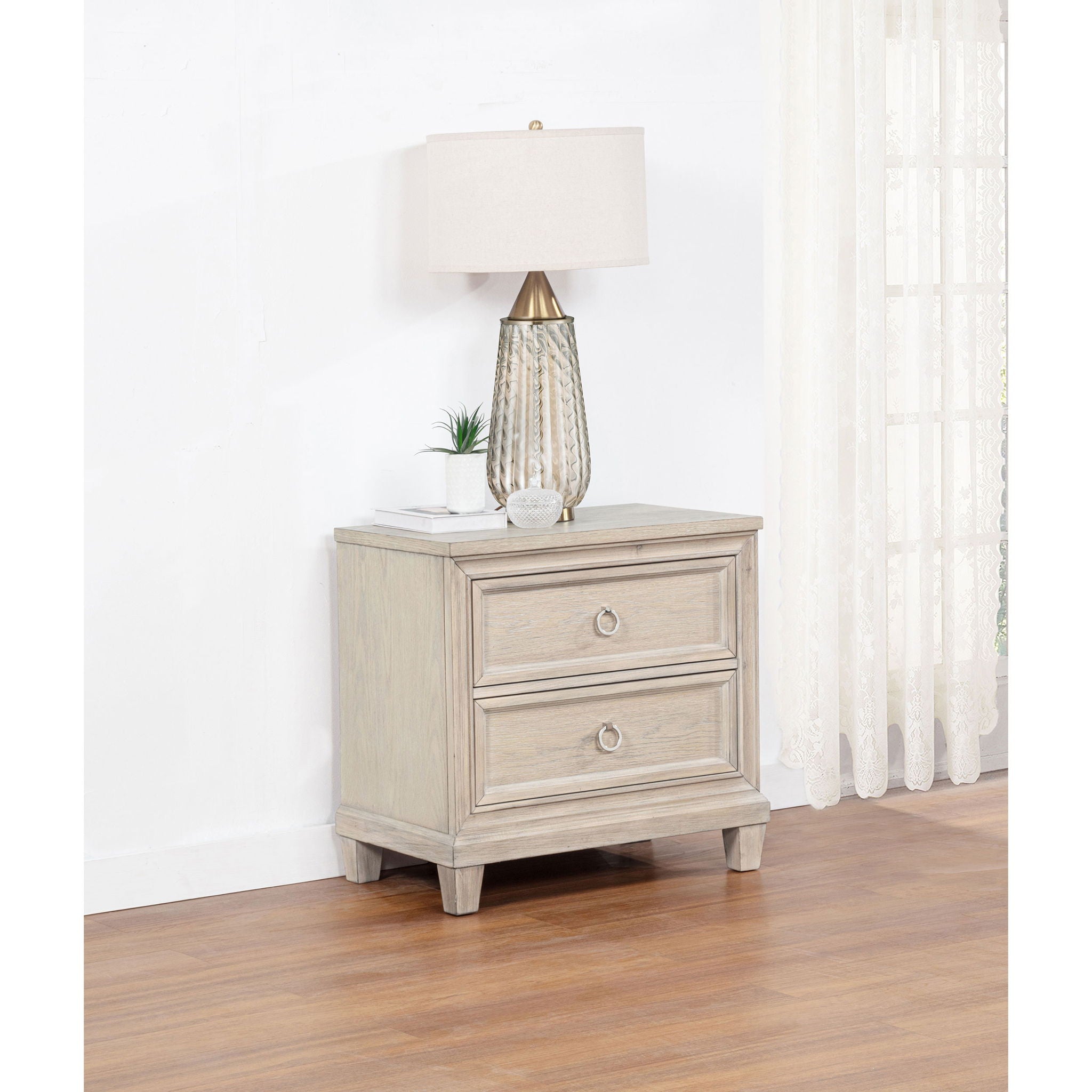Wedner - 2 Drawer Nightstand - Oak