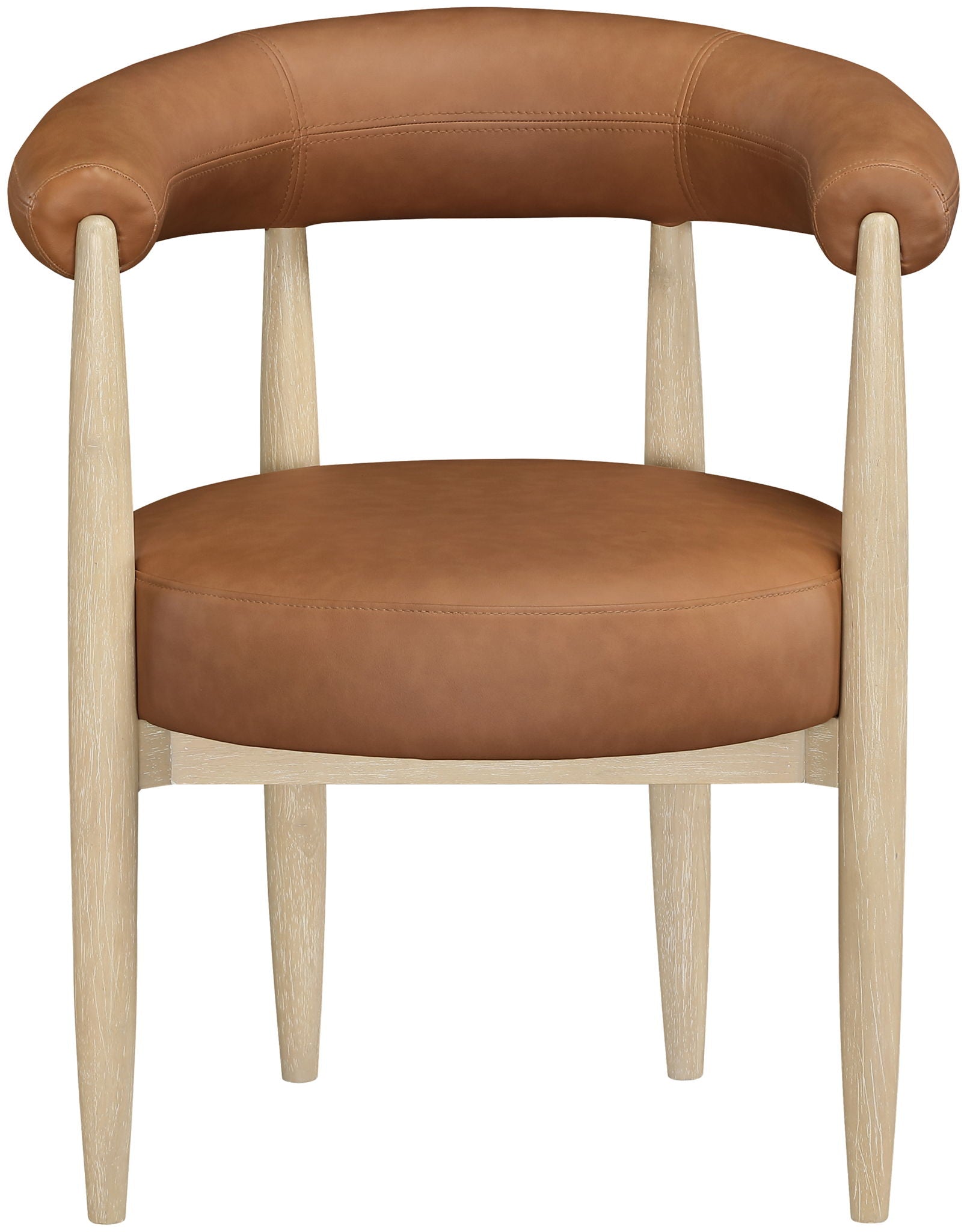 Sable - Vegan Leather Upholstered Dining Chair (Set of 2) - Painted Natural Base
