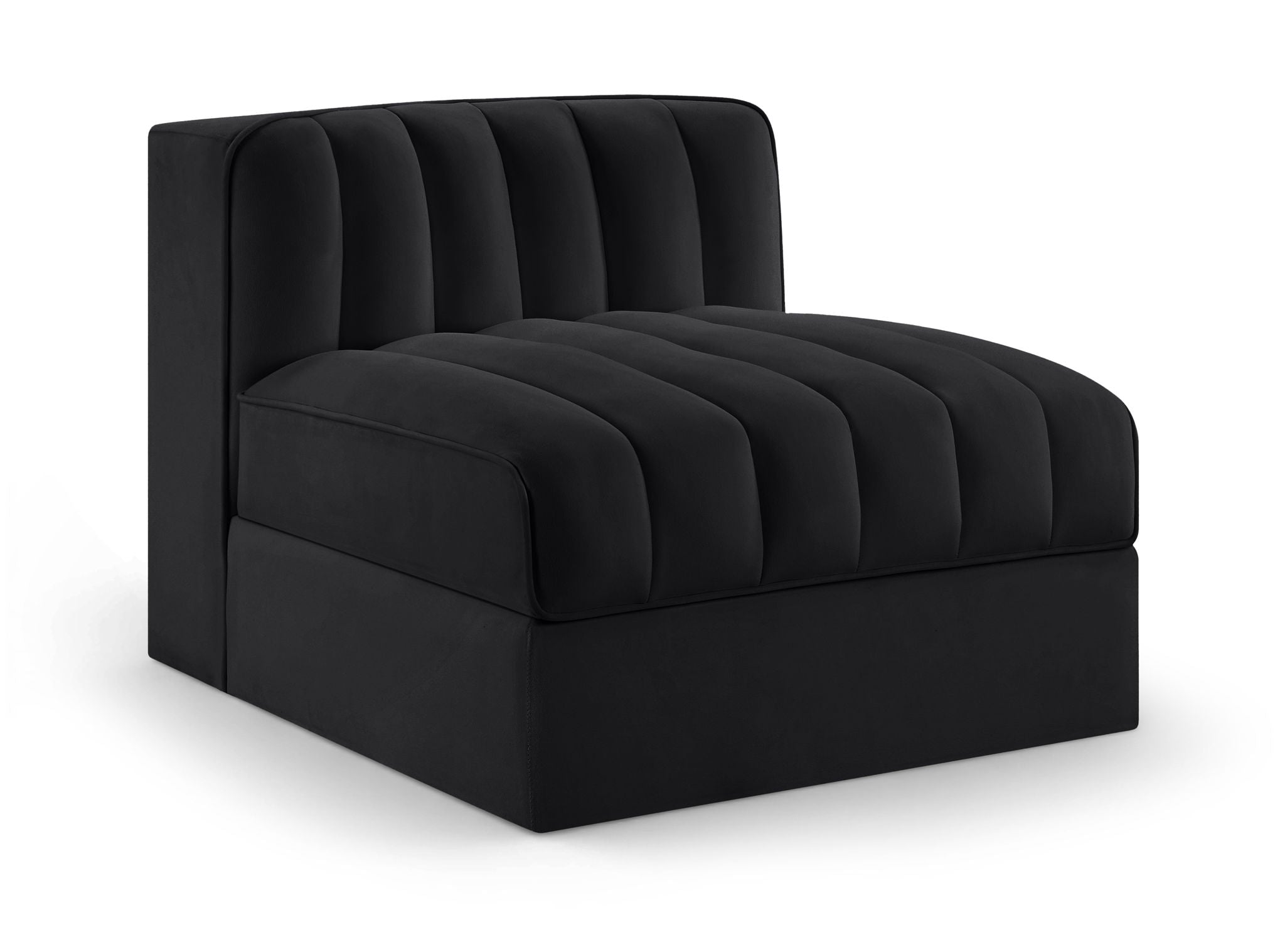 Rummi - Velvet Performance Fabric Upholstered Modular Armless Chair