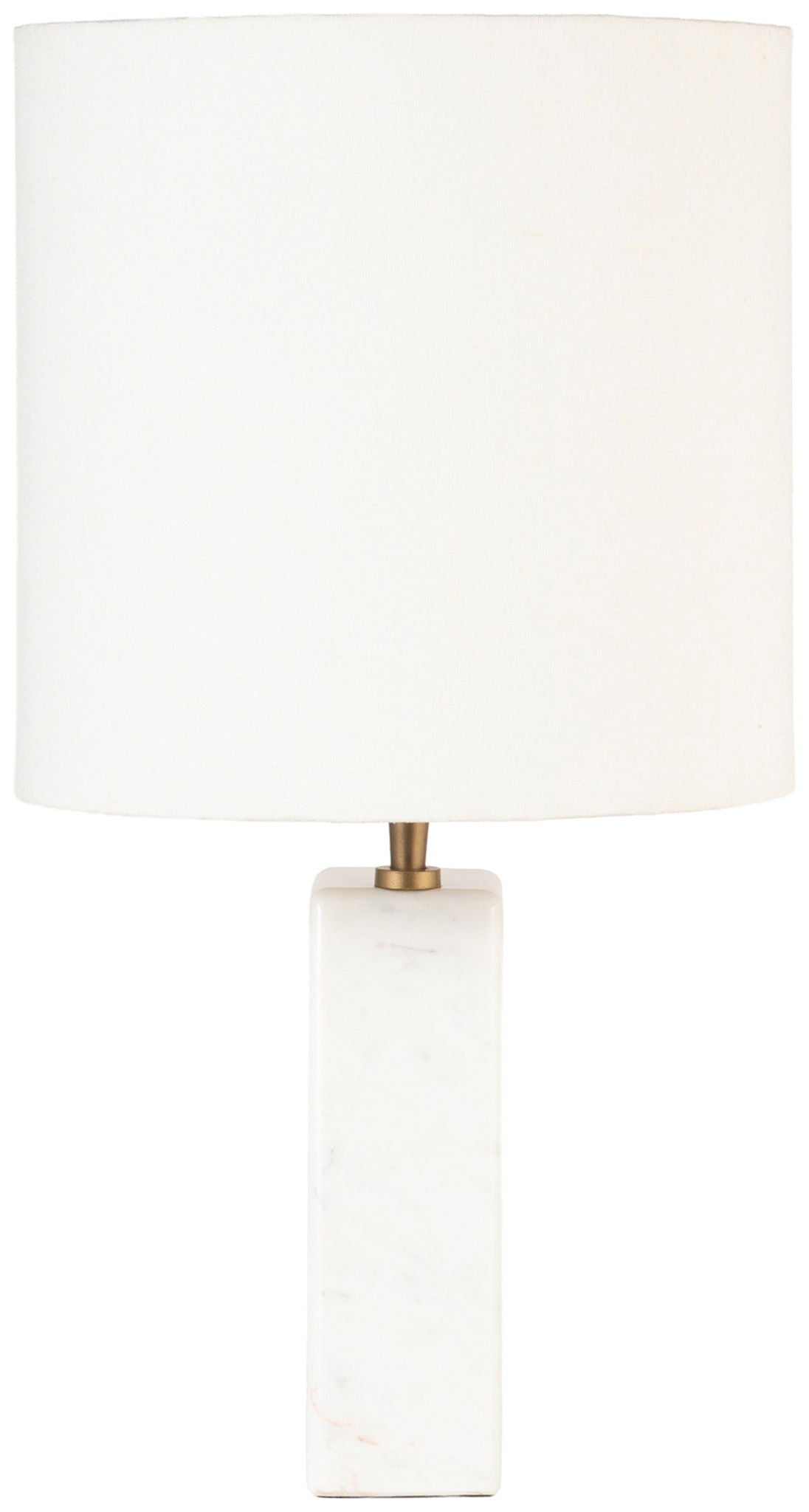 Vellum - Genuine Marble Base And Linen Textured Fabric Shade Table Lamp