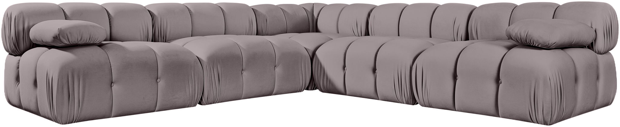 Orin - Velvet Fabric 5 Piece Modular Sectional