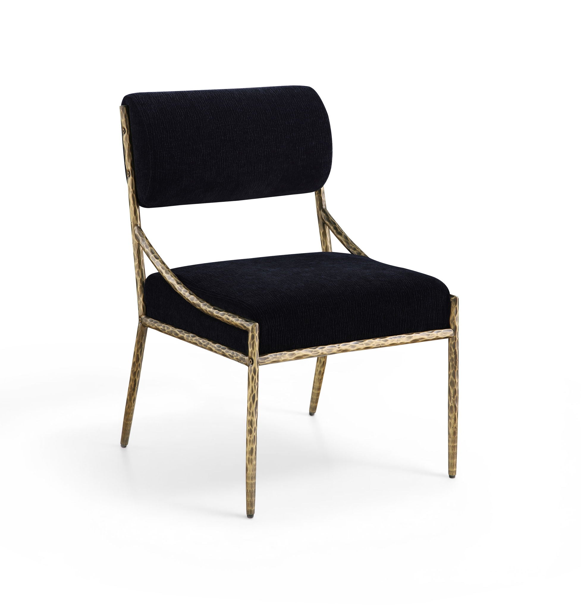 Bastille - Upholstered Dining Side Chair (Set of 2) - Brass Frame