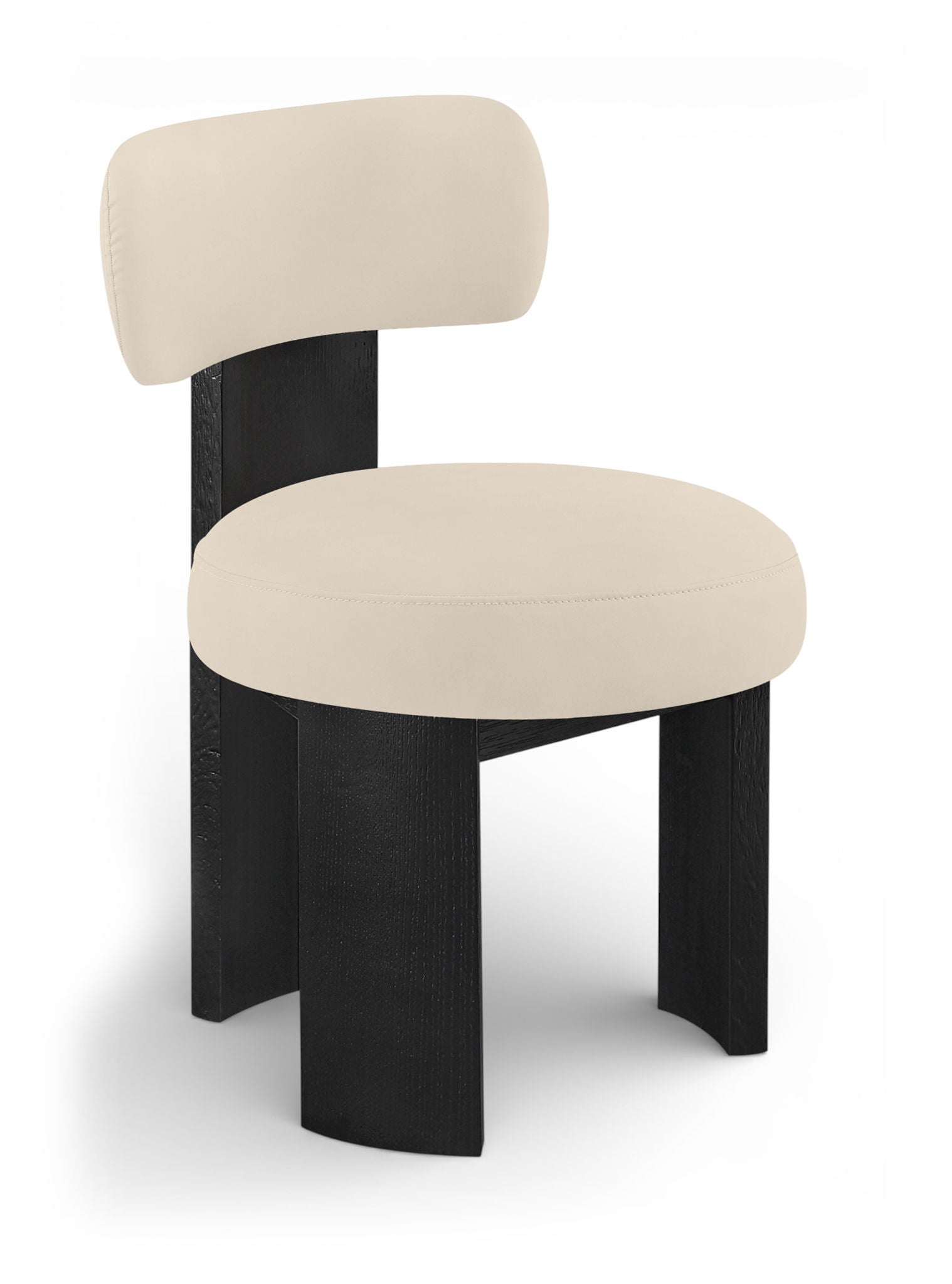 Atelier - Vegan Leather Upholstered Dining Chair (Set of 2) - Black Frame