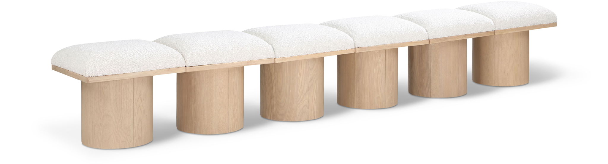 Pavilion - 6 Piece Modular Bench With Natural Base