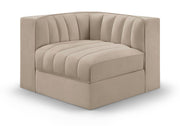 Rummi - Velvet Performance Fabric Upholstered Modular Corner Chair