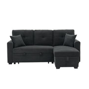 Sleeper Sectional With Pull Out Bed, Reversible Chaise
