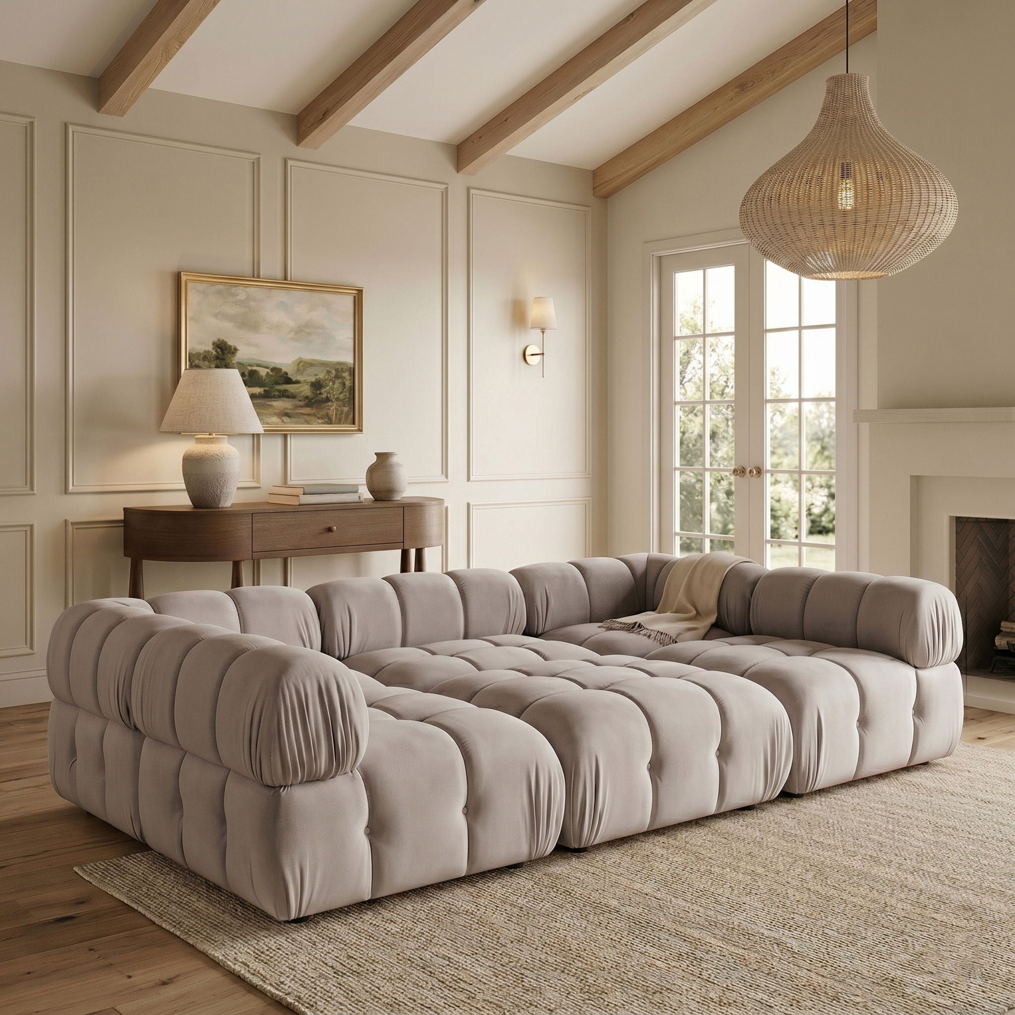 Orin - Velvet 6 Piece Modular Sectional