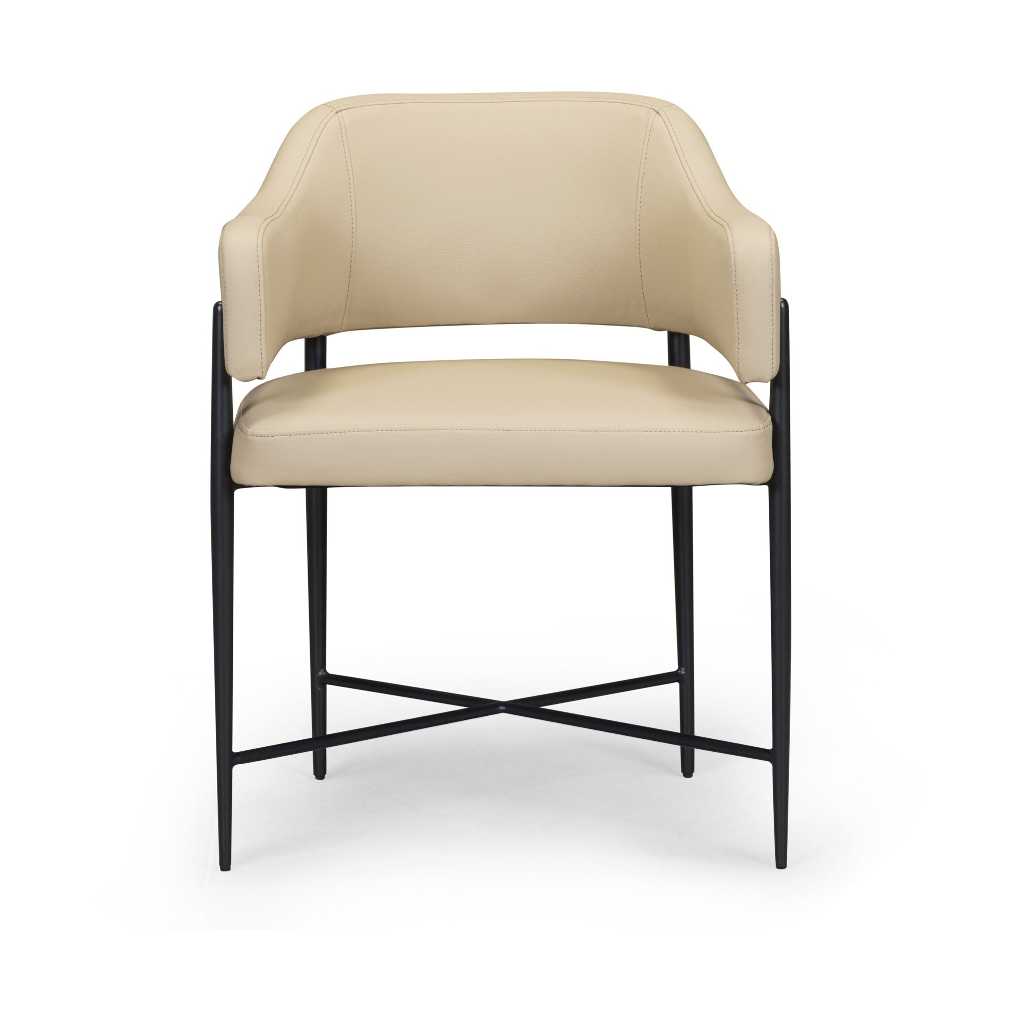 Sezanne - Vegan Leather Dining Chair - Taupe