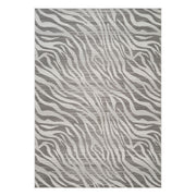 Geometrix - 5'3" X 7'3" Area Rug Geometric & 3D Effect - Ivory / Gray