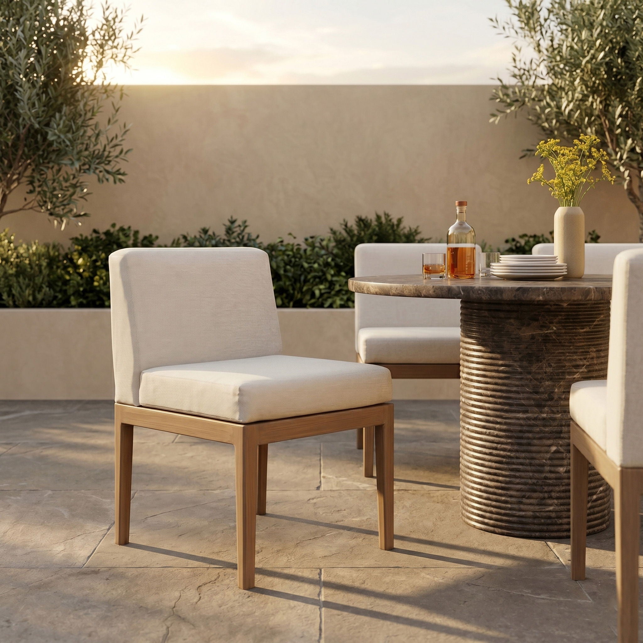 Solace - Olefin Performance Fabric Outdoor Patio Dining Side Chair